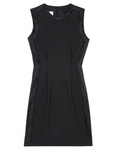 MM6 short sleeveless black dress with tennis stripes - Fall/ Winter 2023