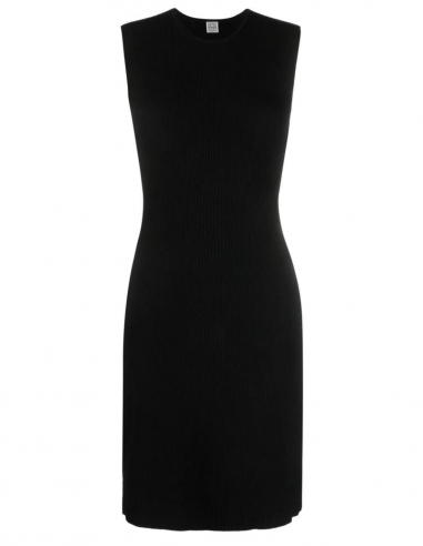 TOTEME ribbed knit dress in black - Fall/ Winter 2023