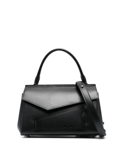 MAISON MARGIELA bi-material black leather handbag - Fall/ Winter 2023