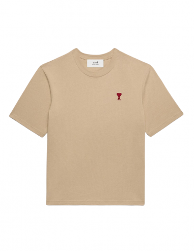 T-shirt AMI PARIS oversize à logo beige