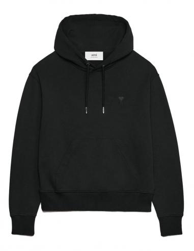 Oversized hooded sweatshirt with tonal embroidered logo