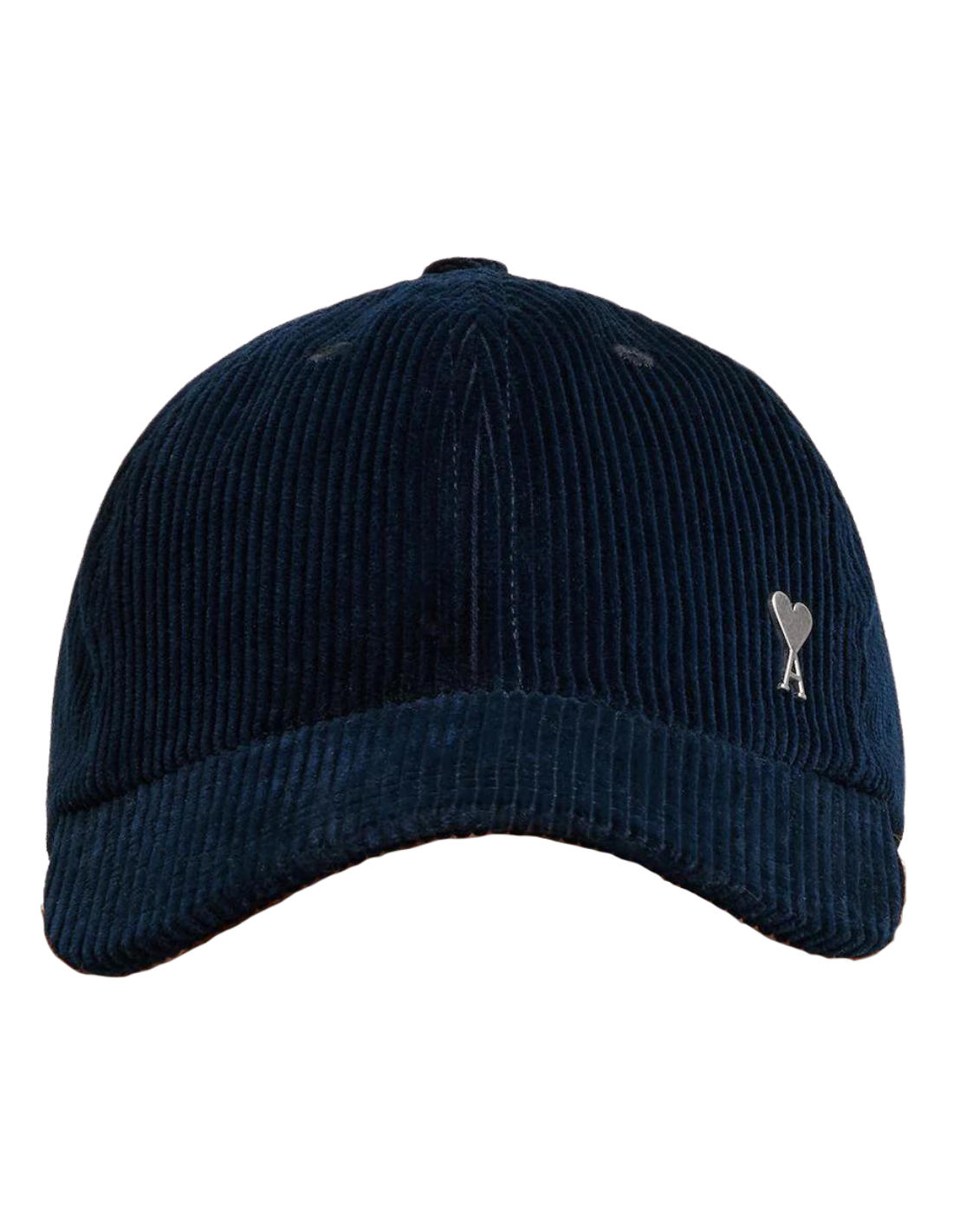 Corduroy velvet cap with metal logo - Navy