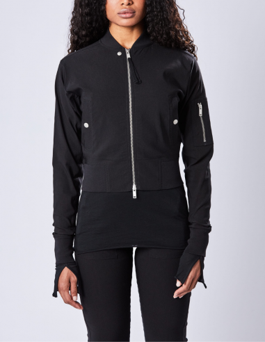 Blouson aviateur THOM KROM zippé noir automne-hiver 2023-2024 pour femme