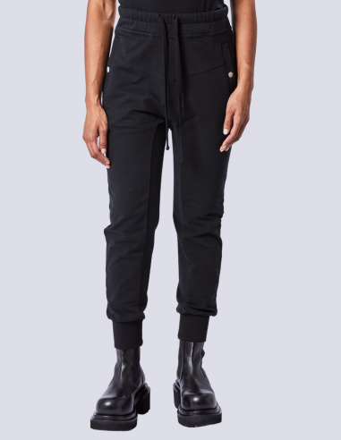 THOM KROM jogging pants in black cotton jersey fall-winter 2023/2024 for women