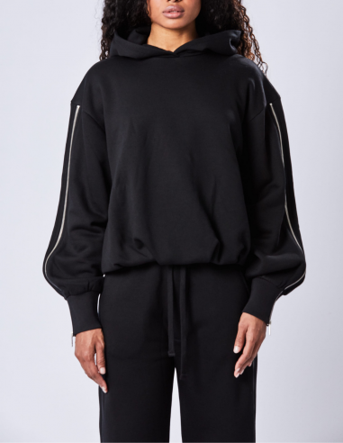 THOM KROM hoodie in black cotton jersey fall-winter 2023/2024 for women