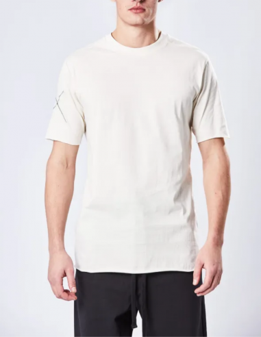 THOM KROM 100% cotton t-shirt with ecru round neck fall-winter 2023/2024 for men