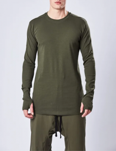 THOM KROM khaki round neck t-shirt fall-winter 2023/2024 for men