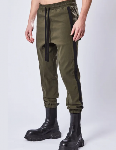 Pantalon de jogging THOM KROM à bandes contrastées kaki automne-hiver 2023/2024 pour homme