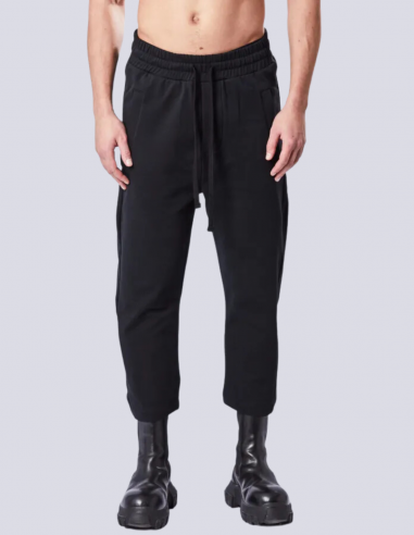 Pantalon de jogging THOM KROM droit 7/8 en coton noir automne-hiver 2023/2024 pour homme
