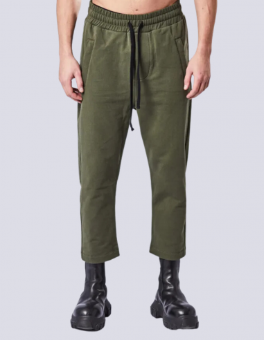 THOM KROM straight 7/8 jogging pants in khaki cotton fall-winter 2023/2024 for men