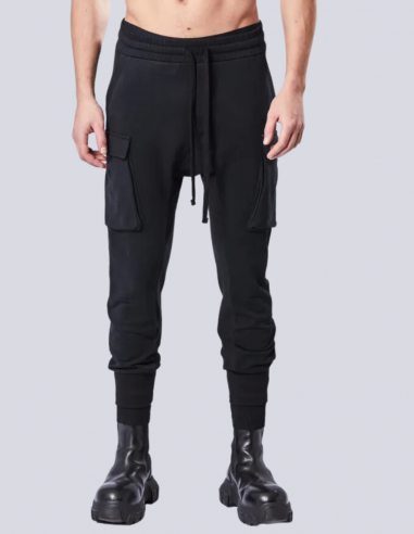Pantalon de jogging THOM KROM cargo en coton noir automne-hiver 2023/2024 pour homme