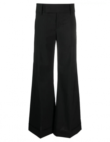 MM6 flared black pants with tennis stripes fall-winter 2023-2024