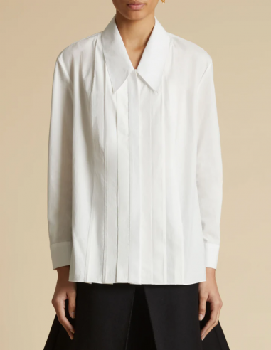 Khaite "Dorian" white shirt in cotton fw23