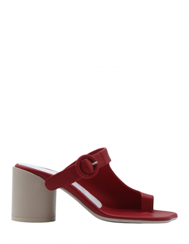 Sandales à talon contrasté MM6 rouges