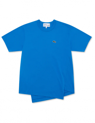 CDG SHIRT X LACOSTE T-shirt à logo crocodile brodé bleu