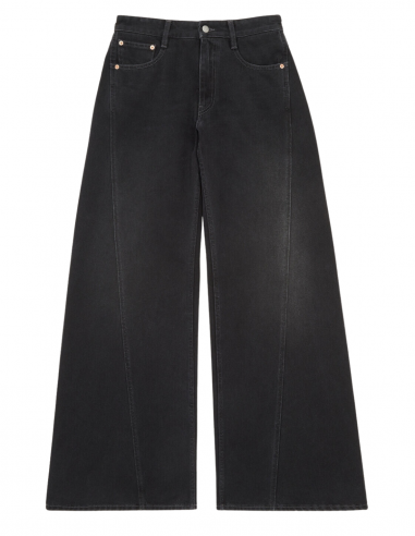 Jean large MM6 en denim noir automne-hiver 2023-2024
