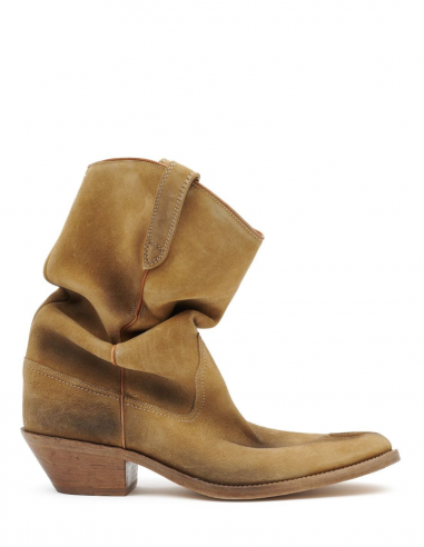MAISON MARGIELA beige "Tabi" western-inspired boots