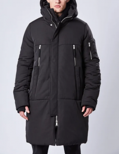 THOM KROM long black hooded jacket fall-winter 2023/2024 for men