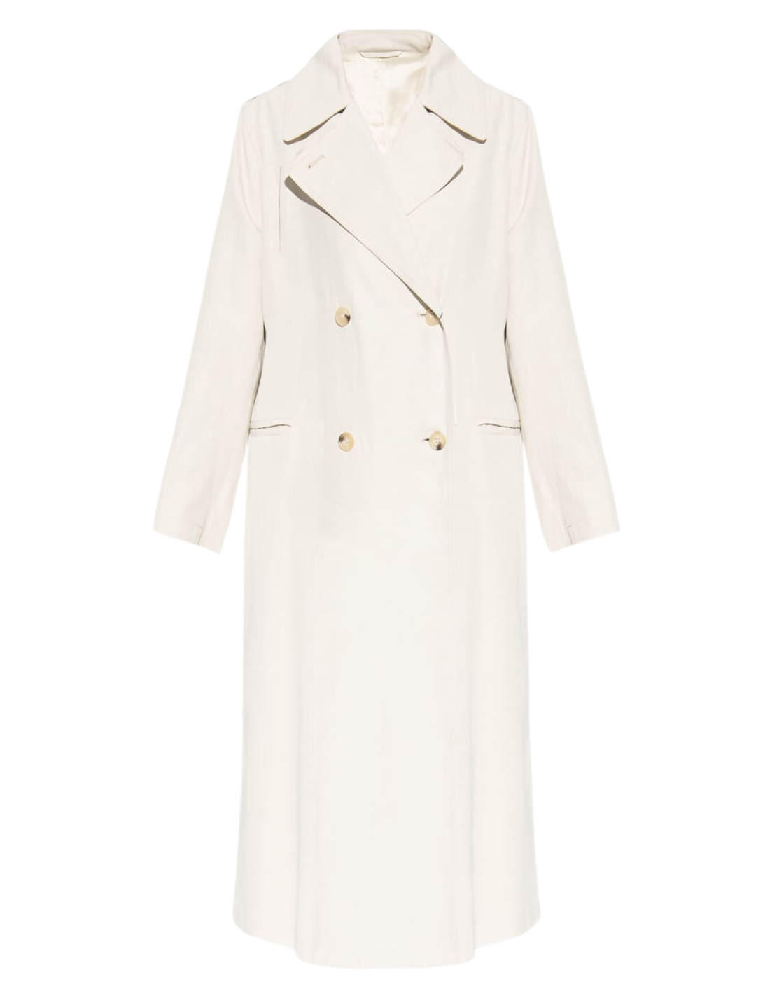 TOTEME long and flowing trench in beige fall-winter 2023-2024
