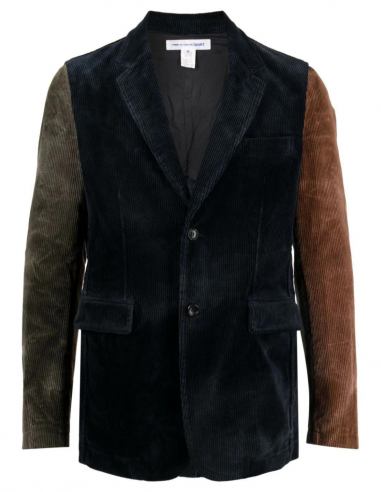 COMME DES GARÇONS SHIRT multicolor blazer jacket in corduroy