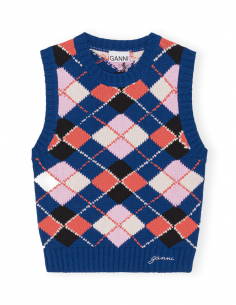Pull sans manches à motif...
