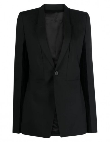 RICK OWENS long blazer jacket black