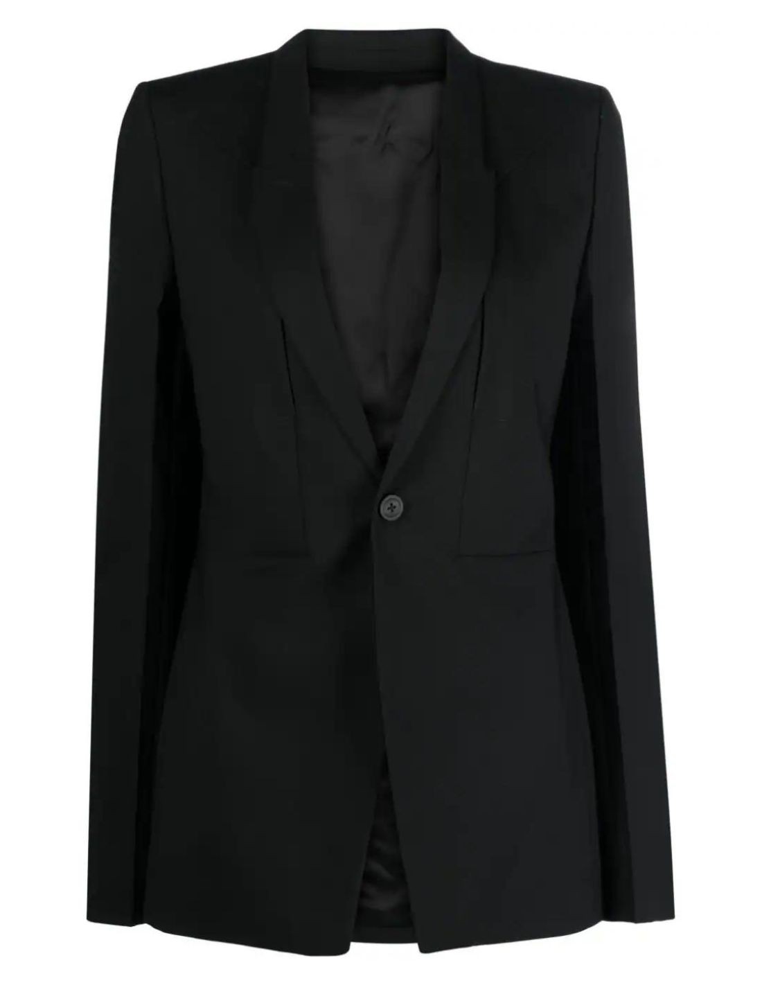 Rick Owens long black blazer jacket FW23 Luxor