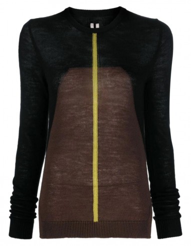RICK OWENS tricolour sweater in wool