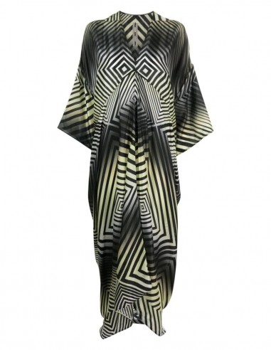 RICK OWENS prism green dress poncho
