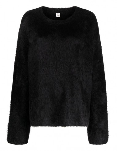 Totême black alpaca blend sweater