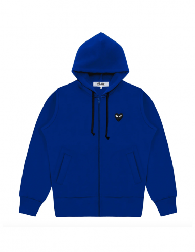 COMME DES GARÇONS PLAY blue hooded sweatshirt