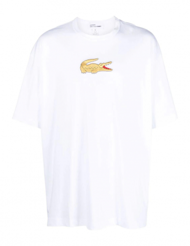 COMME DES GARÇONS PLAY X LACOSTE t-shirt with gold embroidered logo