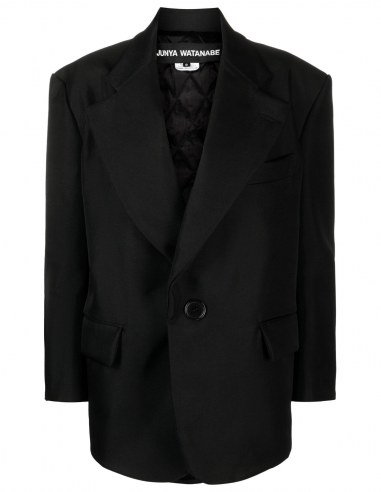 Black double-breasted blazer jacket JUNYA WATANABE