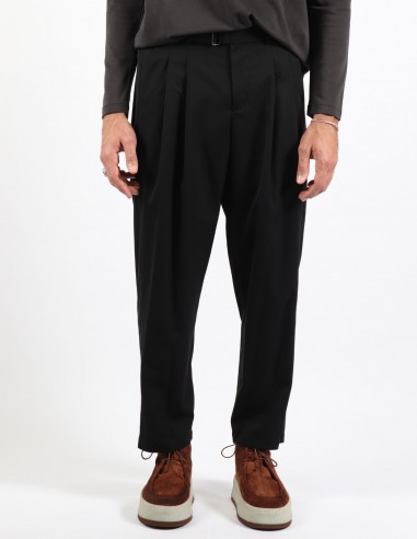 ATTACHMENT fall-winter 2023 men's black pinstripe pants