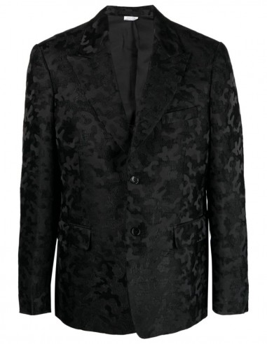 COMME DES GARÇONS HOMME PLUS blazer jacket with camouflage motif in black
