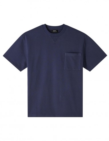 T-shirt bleu marine poche poitrine A.P.C