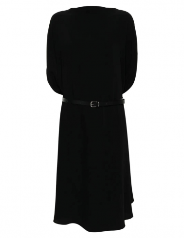 MM6 MAISON MARGIELA belted shirt dress with draped effect - Black