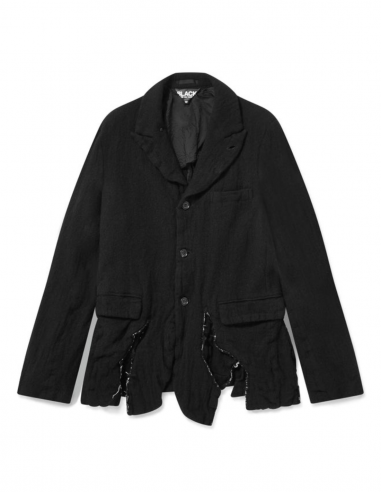 COMME DES GARÇONS BLACK wool blazer jacket