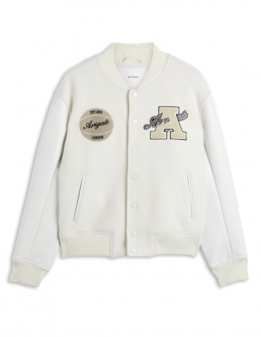 AXEL ARIGATO "Hudson Varsity" white jacket