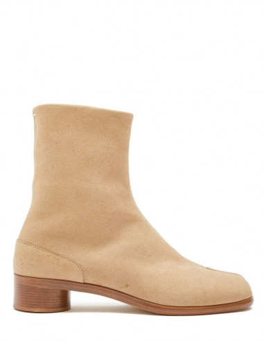 MAISON MARGIELA Tabi beige suede boots - Spring/Summer 2024 for men