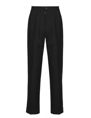 MAISON MARGIELA straight black wool and mohair pants - Spring/Summer 2024 for men