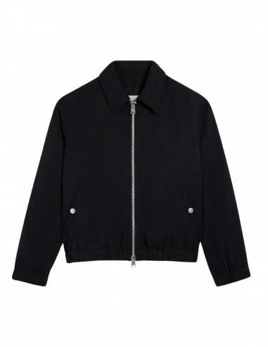AMI PARIS zipped jacket in black virgin wool - Spring/Summer 2024 for men