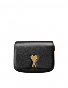 Leather satchel bag - Black