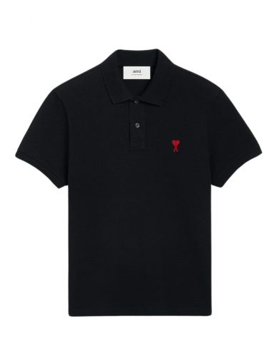 AMI PARIS black polo shirt - spring-summer 2024 unisex