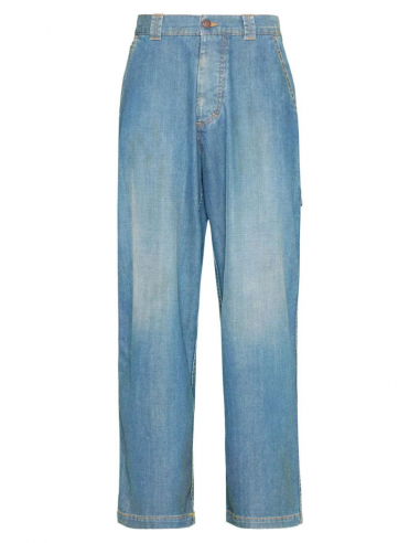 MAISON MARGIELA wide leg washed jeans with utility details - Spring/Summer 2024 Men's