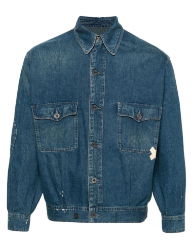 MAISON MARGIELA denim jacket with worn effect and spot details - Spring/Summer 2024 for men