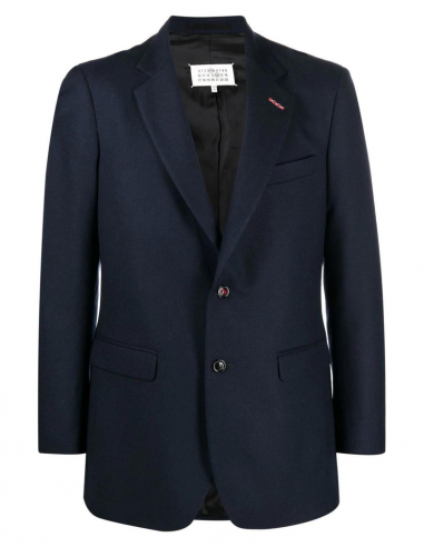 Veste de blazer MAISON MARGIELA navy en laine à deux boutons - Printemps/Été 2024 pour hommes