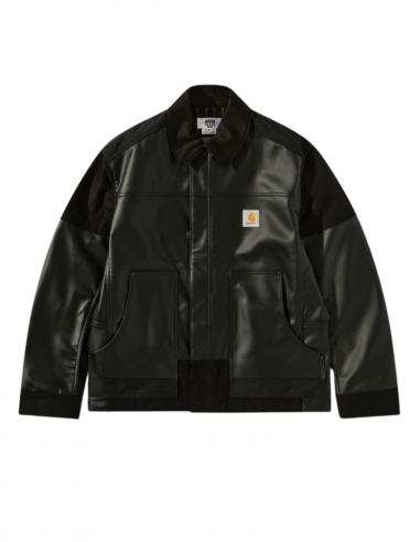 Junya Watanabe X Carhartt black simic leather jacket - Spring/Summer 2024 for men