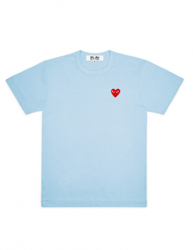 T-shirt Commes des Garçons Play bleu à logo coeur - Printemps/Été 2024 mixte