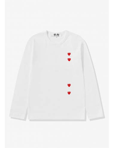 Comme des Garçons Play logo long-sleeved T-shirt white - SS24 unisex